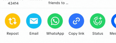 Copy link action in the share menu